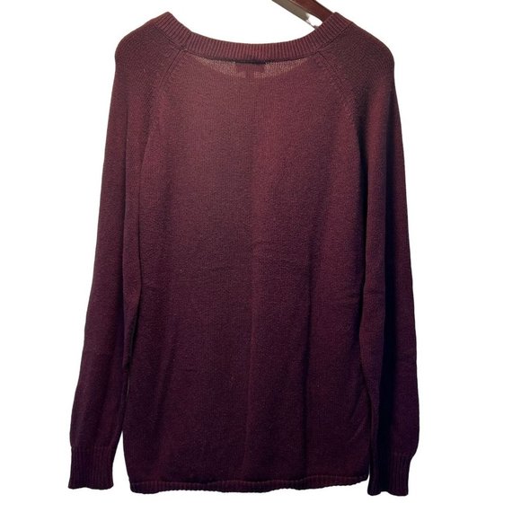 The Limited Pullover Sweater Sz XL Purple Cotton Blend Crew Neck Eggplant - Picture 2 of 11